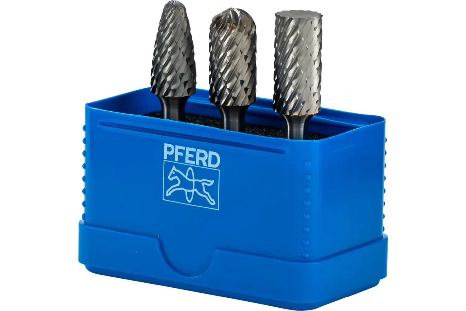 Picture of Pferd Carbide Bur Set 3 Piece OMNI Cut 1/4" Shank Plastic Case